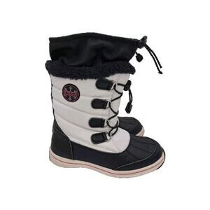 Totes Alpine Mackenzie White Winter Snow Warm Boots Girls Toggle Top 2
